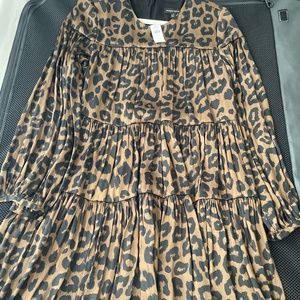 Leopard silk Banana Republic dress size small